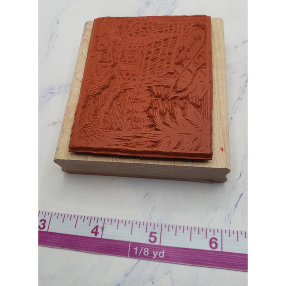 Rustic Log Cabin Woodlands Outdoor Stampin Up Wood Mounted Rubber Stamp - Picture 7 of 7